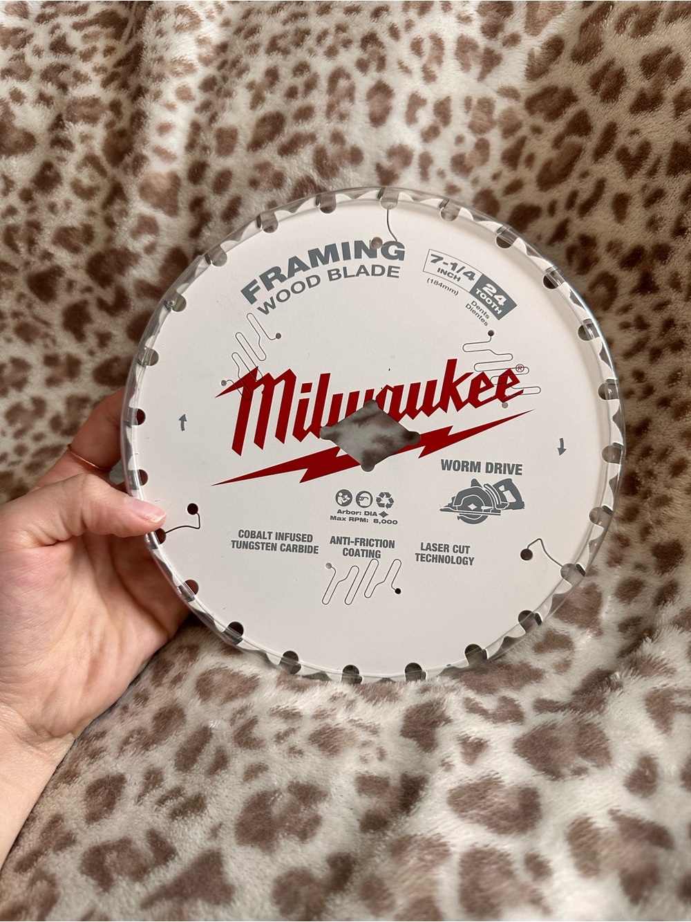 Milwaukee White Framing Wood Blade - 7-1/4" Worm Drive